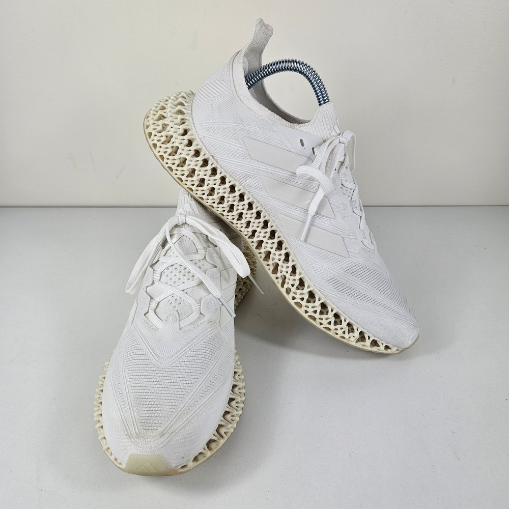 Adidas 4DFWD 4 Triple White Womens 7.5 Running Shoes 3D Lattice Sneaker ID8884
